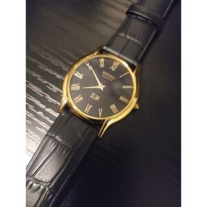 🔥RAREVINTAGENewOldStockSeikoSlimGoldFilledGentlemen's33mmWatch
